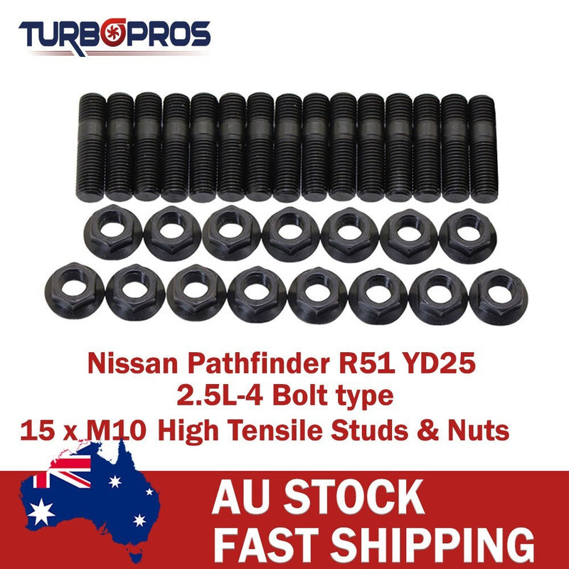 Nissan Pathfinder R51 YD25 2.5L High Tensile Exhaust Manifold&Turbo Stud Kit