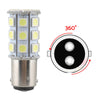 2x 12V BA15D LED White 27 SMD 5050 Indicator Signal Lights (Pair) to suit Universa — image 6