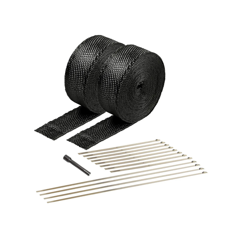 DEI 10073 Exhaust Wrap Kit - Black Titanium Wrap Locking