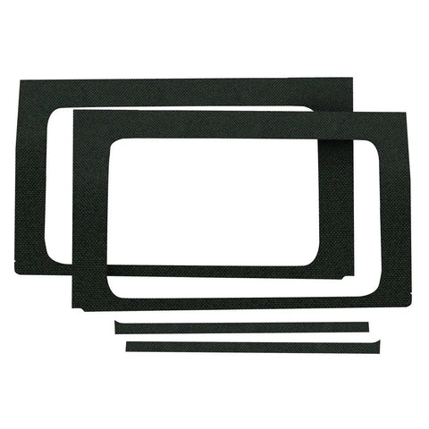 DEI 4-Door Boom Mat Rear Side Window Trim - 4 Piece - Black (Wrangler JK 18-24)