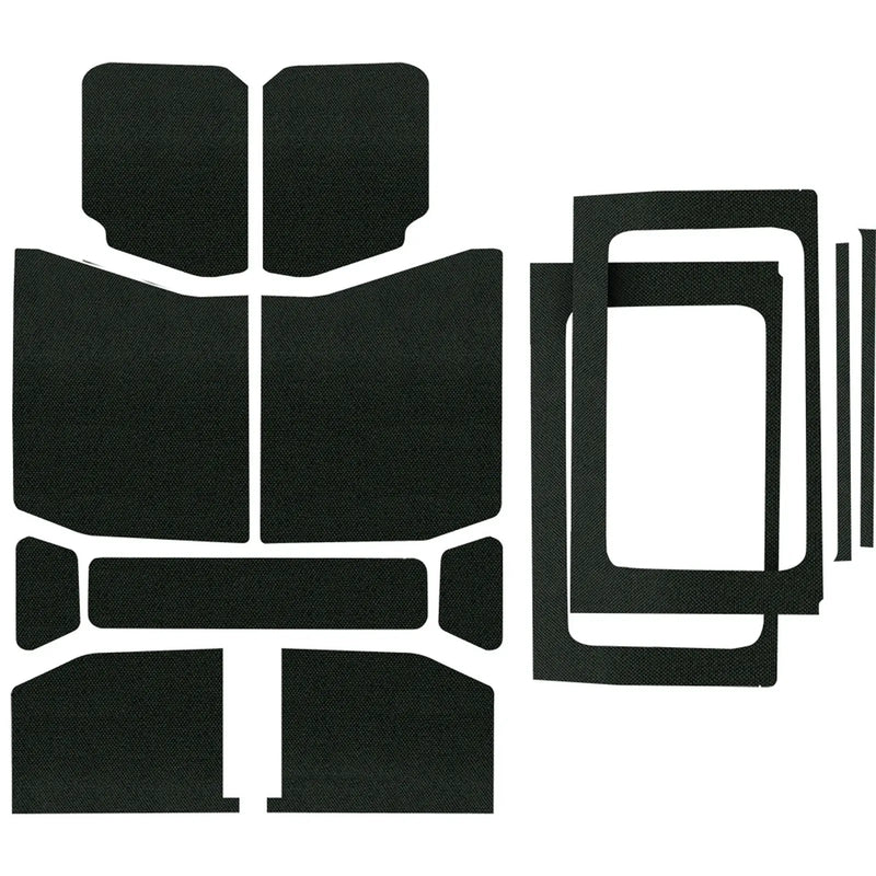 DEI 4-Door Boom Mat Complete Headliner Kit - 13 Piece - Black (Wrangler JK 18-24) — fits Jeep Wrangler