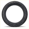 Black rubber delium terra frontier at tire with deep aggressive tread and terra frontier branding on the sidewall
