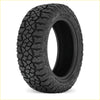 Black rubber delium terra raider at-x 285 50 r20 off-road tire with aggressive deep tread pattern and visible brand markings