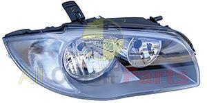 APG All Crash Halogen Black Head Lamp Drivers Side