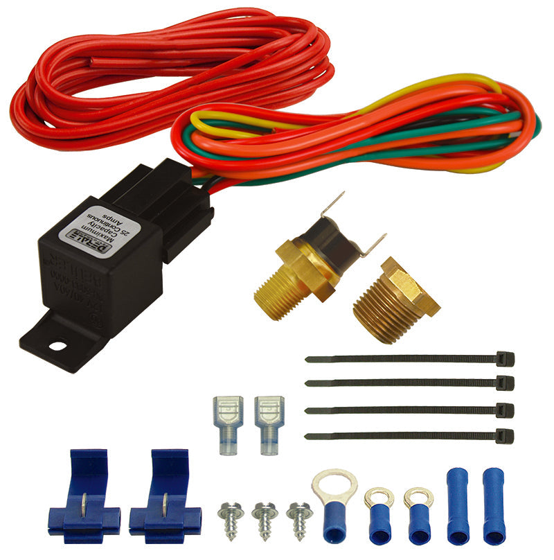 Derale 190 Deg F Electric Fan Switch Kit (1/8 & 3/8 Npt)