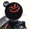Black spherical gear shift knob with glowing red jack skellington face design for jdm racing cars devil shifter knob
