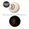 Devil shifter knob featuring jack skellington face design in matte cream and glossy black with red accents for jdm racing cars