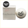 White spherical devil shifter knob with black outlined jack skellington face for jdm racing car gear shift