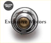 Shiny chrome-plated diesel blow off valve with brass-colored center for diesel dump valve system