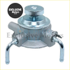 Silver metallic diesel primer pump for Toyota Hilux 1988-2004 with four bent metal tubes and central threaded cap