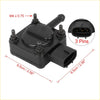 Black plastic differential pressure sensor with three-pin connector and four m4 bolts for 2017-2018 toyota Highlander Sienna