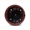 Burgundy plastic distributor cap with four mounting holes and central threaded bore for datsun nissan 620 j13 j15 cars