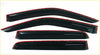 Black vinyl window visors with red trim for dmax and bt50 2021 provide sleek car window protection