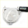 Clear circular dome light lens with textured surface and mounting tab for nissan navara d21 d22 datsun 720 1986-2004