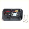 Back view of gray plastic dome light housing with internal wiring and metal parts for toyota hilux sr5 mighty x 1988-2005