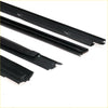 Black rubber door belt moulding strips for Toyota Hilux 2004-2015 with smooth glossy finish and molded edges