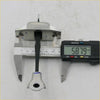 Silver metallic car door handle latch mechanism with black rubber grip and blue accent for toyota hilux 2004-2015 door check strap set back view