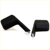 Black plastic door fender mirrors l r with sleek angular design and metallic mounts for nissan datsun 1963-1981