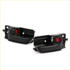 Black plastic door handle bezel with red accent buttons for toyota hilux sr5 car door pulls
