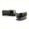 Black plastic door handle bezel with red button grip for toyota hilux sr5 shown from back side