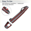 Gray and red self-adhesive door handle cover for Toyota Prius tailgate with sleek modern carbon fiber black design