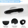 Black glossy abs plastic door handle cover with sealed sensor slot and lock holes for toyota rav4 highlander 2020-2024