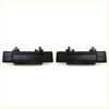 Black plastic car door handles with metal spring mechanisms for toyota hilux mark4 1979-1983 back side view