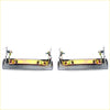 Pair of metallic brushed silver door handle pulls with yellow gold accents for toyota hilux 2nd gen 1972 1978