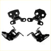 Black metal door hinge brackets for toyota hilux 1978-1983 showing the back side of the product