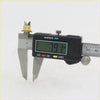 Black digital caliper with silver jaws measuring 79.1 mm for brass door hinge pin bushes on nissan datsun 720 ute 1980-1986