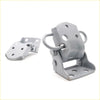 Gray metal door hinge set with circular loop and mounting holes for nissan datsun 620 ute 1972-1979