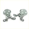 Gray metal door hinge with sturdy industrial design and multiple mounting holes for mazda b series bravo truck