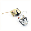 Two door lock actuators for toyota hilux 4wd 1988-1997 with gold and silver metal latch and black plastic parts