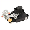 Black and silver door lock actuator latch for chevy silverado with orange plastic parts showing back side