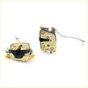 Gold-plated door lock actuator latch with black rubber and yellow plastic for toyota hilux 1978-1983