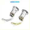 Silver metal door lock cylinders with curved lever arm and brass spring for toyota land cruiser 1975-1983