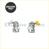 Silver car door lock cylinders for toyota 4runner hilux 1989-1995 with one yellow keyway insert visible