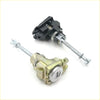 Black and brass door lock and key mechanism with springs and keyways for toyota hilux 2004-2015, back side view