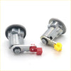 Silver car ignition cylinder with red and yellow plastic parts for door lock and keys set mitsubishi fuso fighter