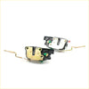 Black and gold door lock latch actuators with green plastic parts for toyota hilux n140 ln145 kdn151 vzn167 back side