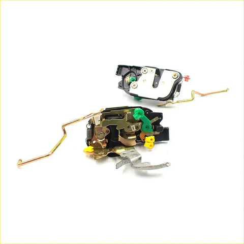 Black and gold door lock latch with green and yellow plastic parts for toyota hilux n140 ln145 kdn151 vzn167 back side