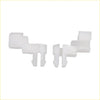 White plastic door lock rod clip retainers for toyota showing back side pack of 10 durable interior trim clips