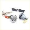 Shiny chrome door lock cylinder with key and bracket for mazda e series van wagon 1979-1999