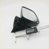 Black plastic door mirror with rectangular reflective surface and angular housing for mazda b-series 1985-1998