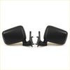 Black plastic side-view door mirrors with sleek rectangular design and mounting brackets for mazda b-series 1985-1998