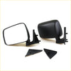 Black plastic side-view door mirror for Mazda B-Series Bravo Fighter Magnum Proceed 1985-1998 with rectangular glass and rounded housing