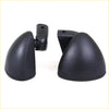 Black plastic side mirror covers for mazda familia with matte finish and curved dome design door mirror l r
