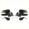 Black plastic door mirrors with integrated turn signals for nissan d22 navara terrano 1997-2004 vehicle installation