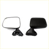 Black plastic side view mirror assembly with rectangular reflective surface for toyota hilux 4runner crew cab 1988 1998