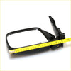 Black plastic side-view door mirror with rectangular reflective surface and mounting bracket for toyota hilux 5th gen